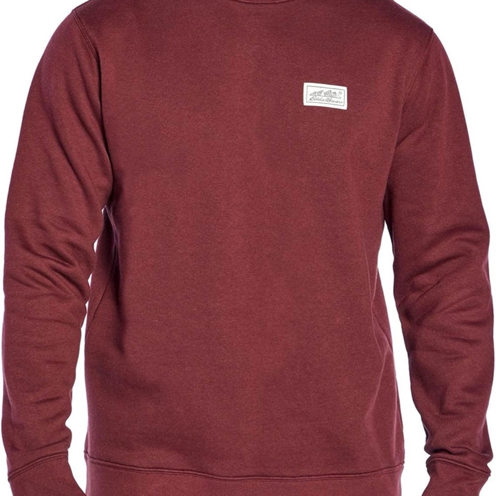 Eddie Bauer Men's Maroon Crewneck Sweater